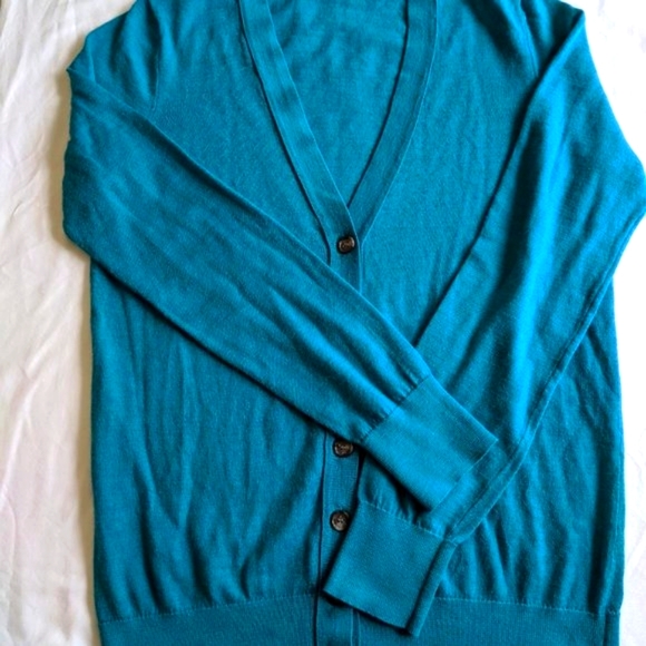 Ann Taylor Loft Turquoise Blue Sweater Size M - Picture 3 of 8